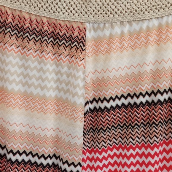 Bobbie Brooks Long Maxi Skirt Plus Size 1X Stretch Bohemian Striped Multicolor - Picture 7 of 11